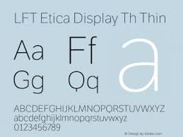 Ejemplo de fuente LFT Etica Display Th Thin